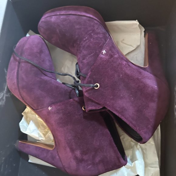 Rag & Bone Lovell Suede Leather Lace Up Ankle Boot Size 37 - Picture 3 of 5